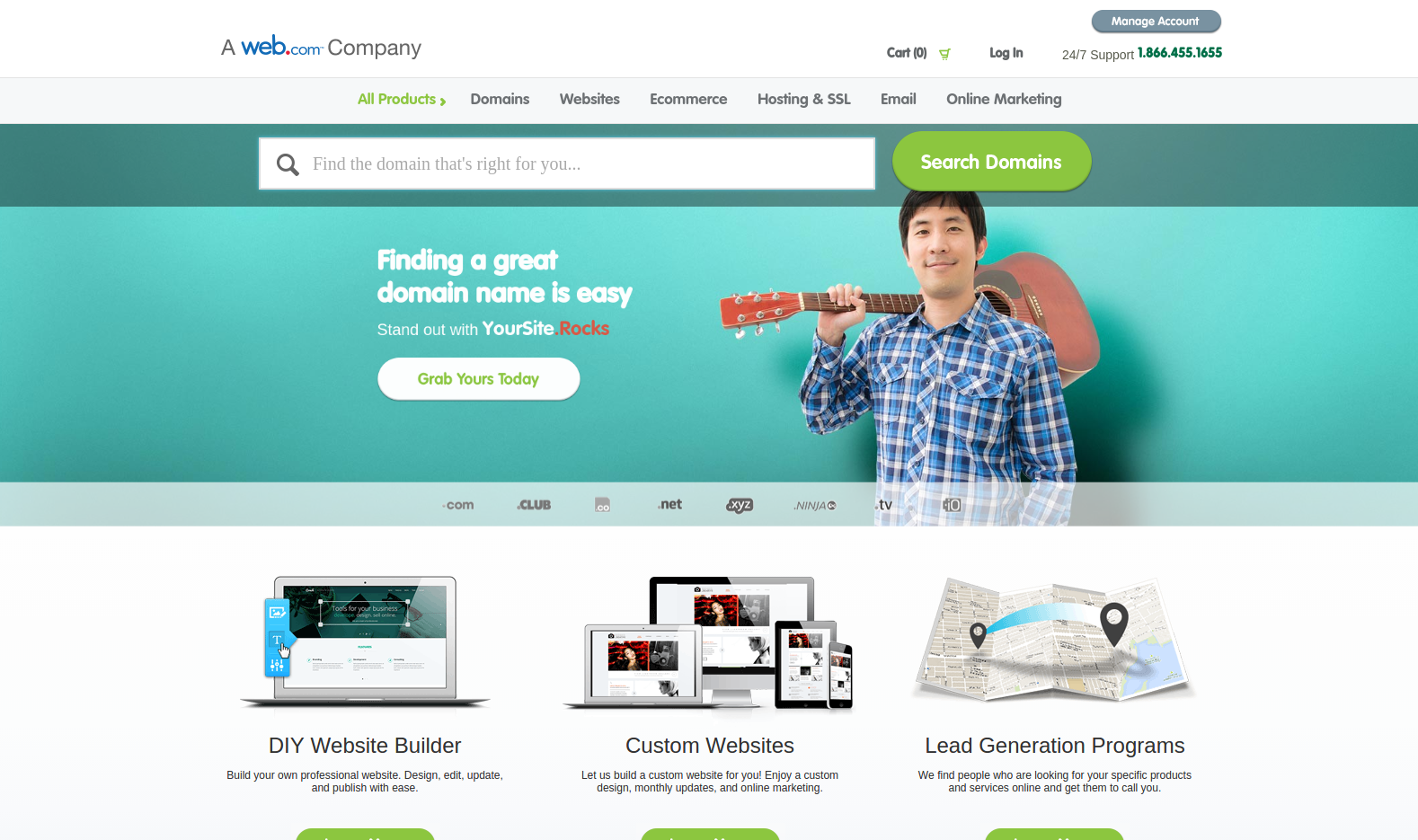 Register.com screenshot