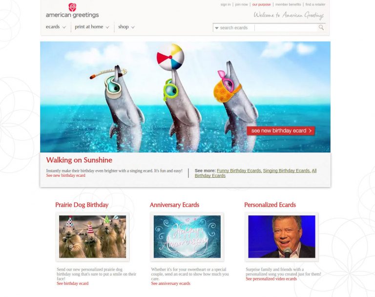 American Greetings eCards screenshot