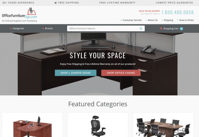 OfficeFurniture2Go.com screenshot