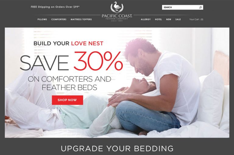 Pacific Coast Feather Company screenshot