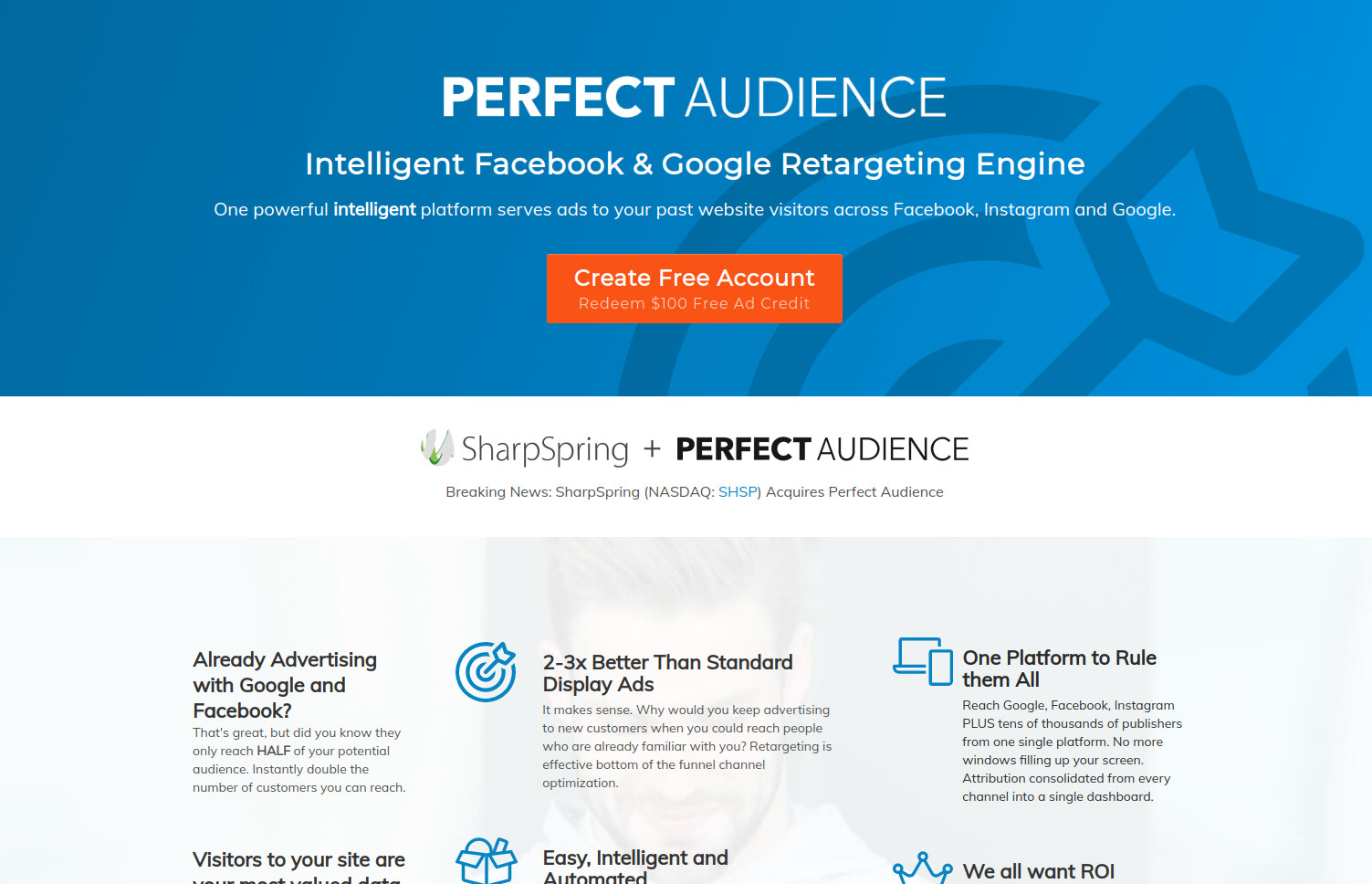 Perfect Audience Easiest Retargeting Solution screenshot