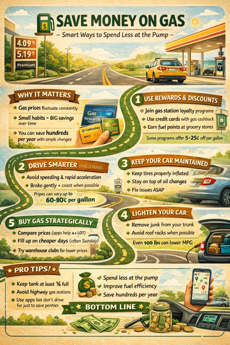 Save Money On Gas Infographic